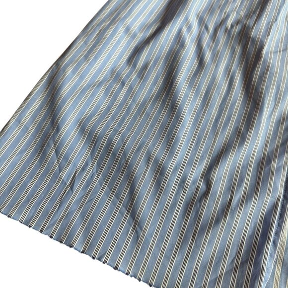 Loyd/Ford Blue White Stripe Midi Dress Strapless 100% Cotton Size Medium Women's - Picture 9 of 13